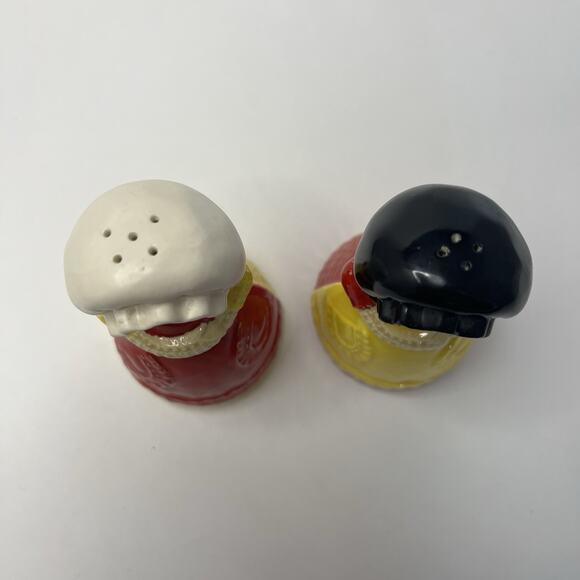 Vintage 1970s P Holt Ceramic Burlap Rag Doll Salt and Pepper Shakers MCM Unique - Picture 4 of 12